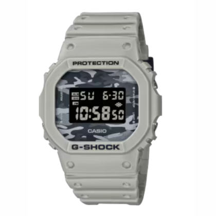 Casio G-Shock Unveils Utility Dial Camouflage Series DW-5600CA-8 Gray Resin Band Men Sports Watch